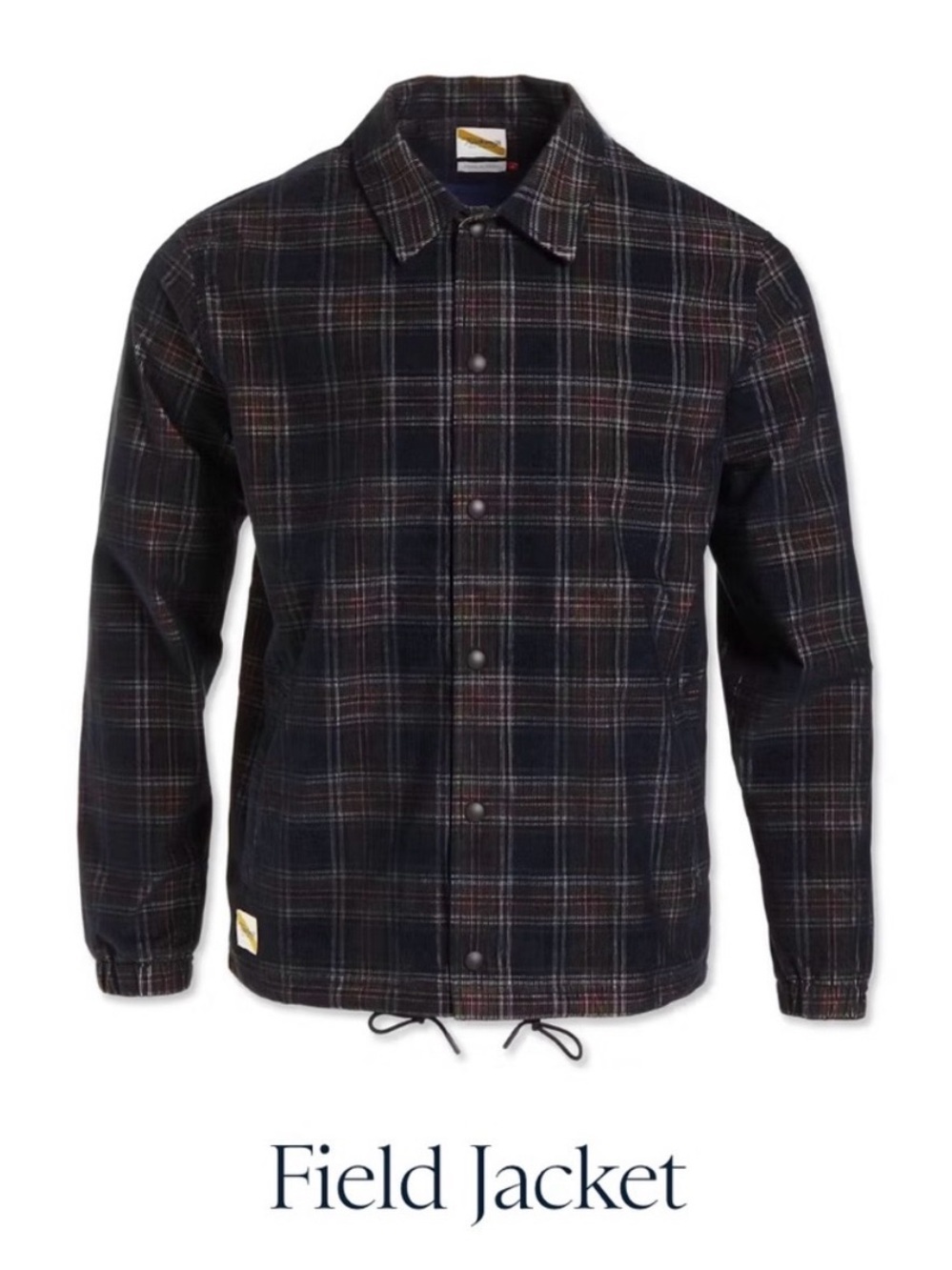 Tracksmith New England Field Jacket Plaid Corduroy Snap Shacket Men's Medium